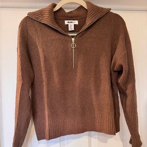 William Rast Chestnut Brown Cowl Neck Sweater